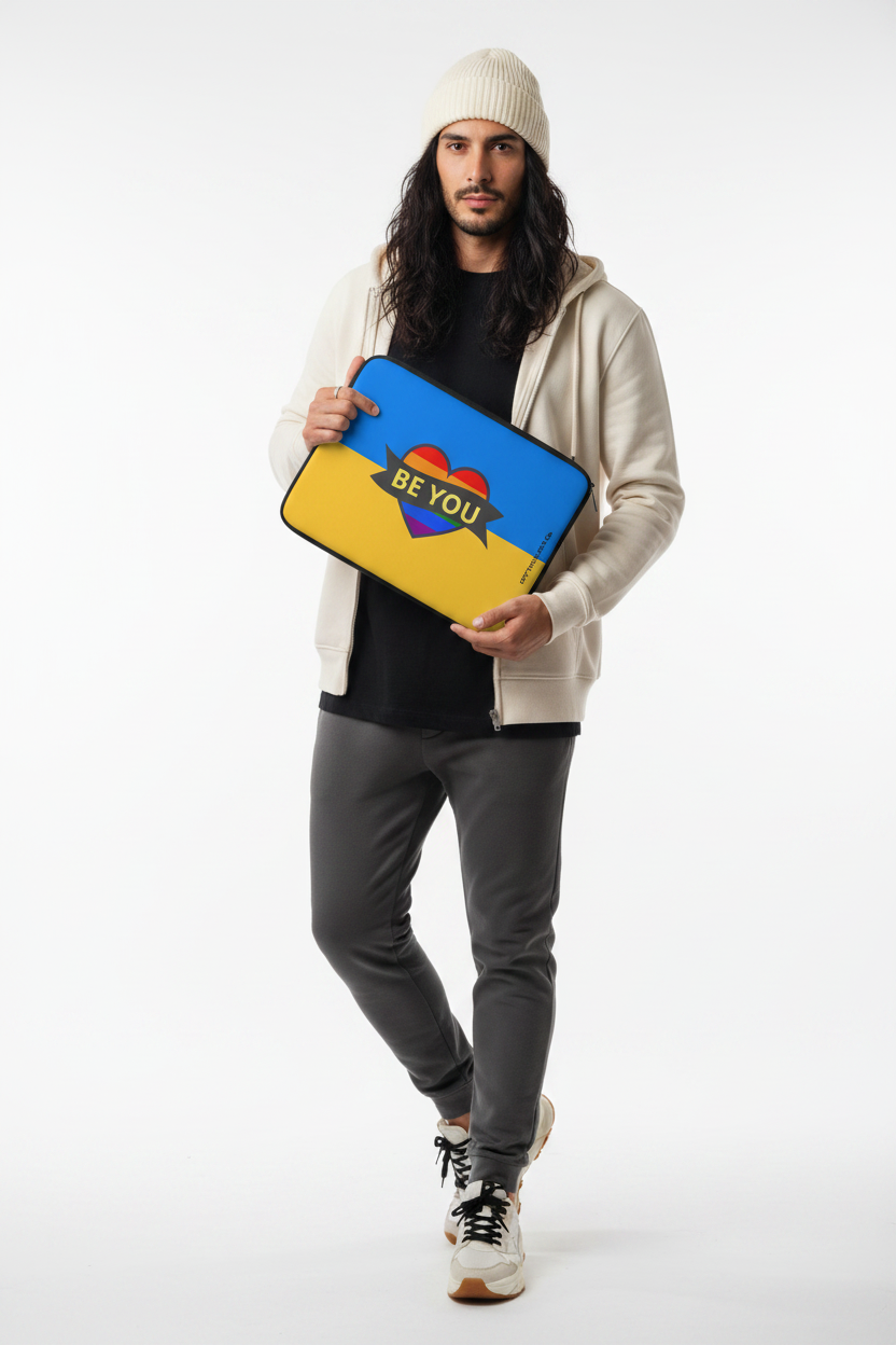 Be You Laptop Sleeve Model Mockup