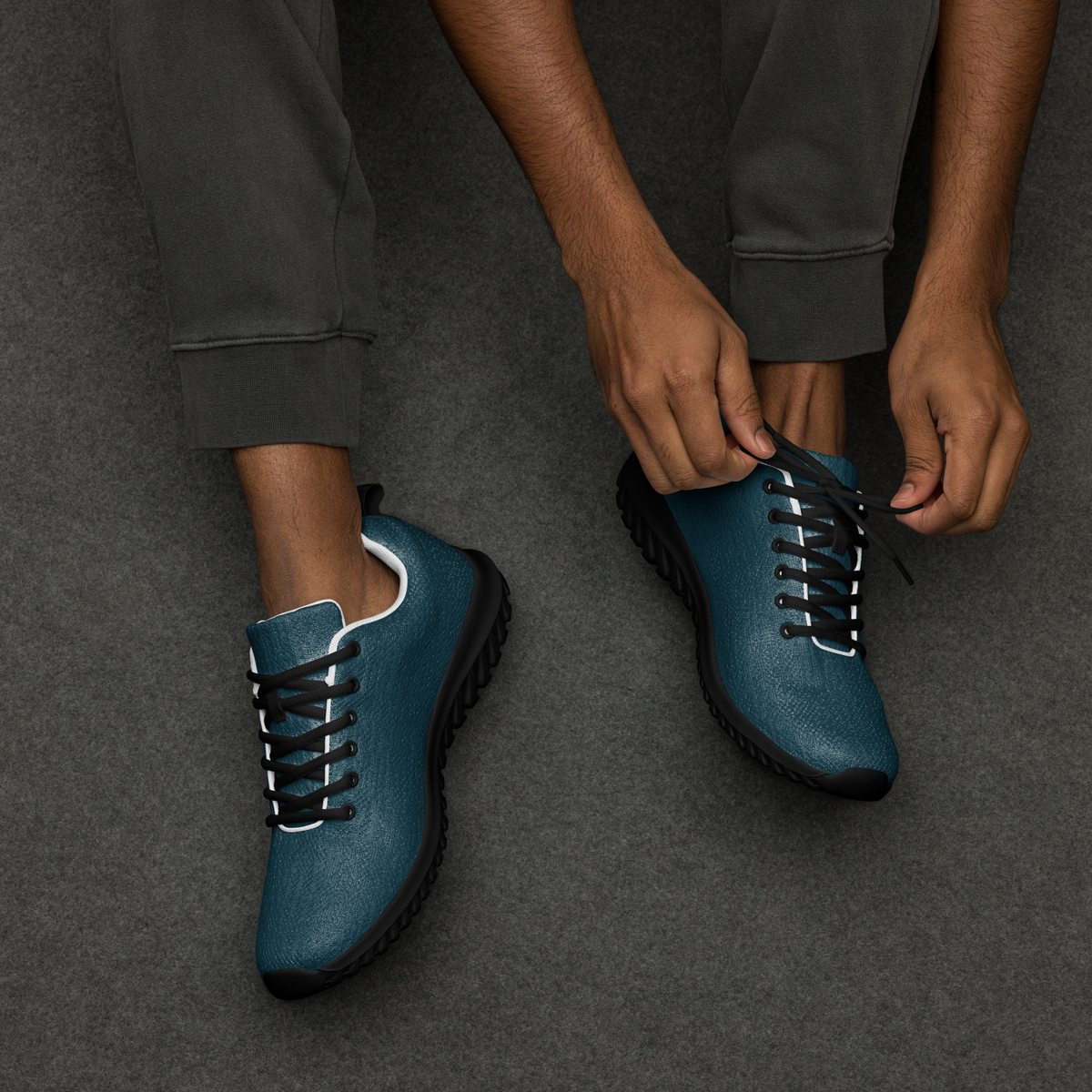 Men’s Blue Crystal Athletic Shoes I OFF THE CLOCK Co.