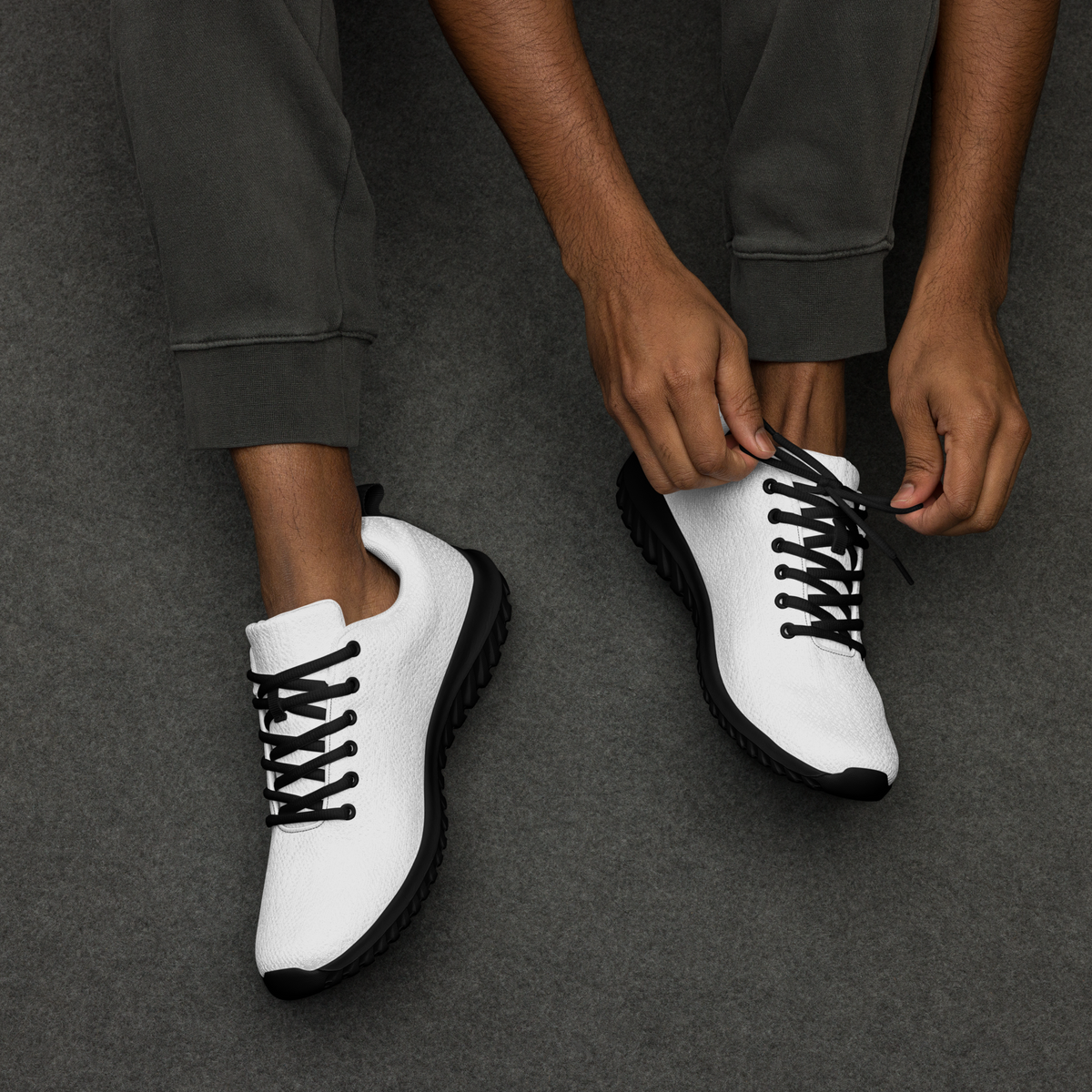 Men’s Black/White Athletic Shoes I OFF THE CLOCK Co.