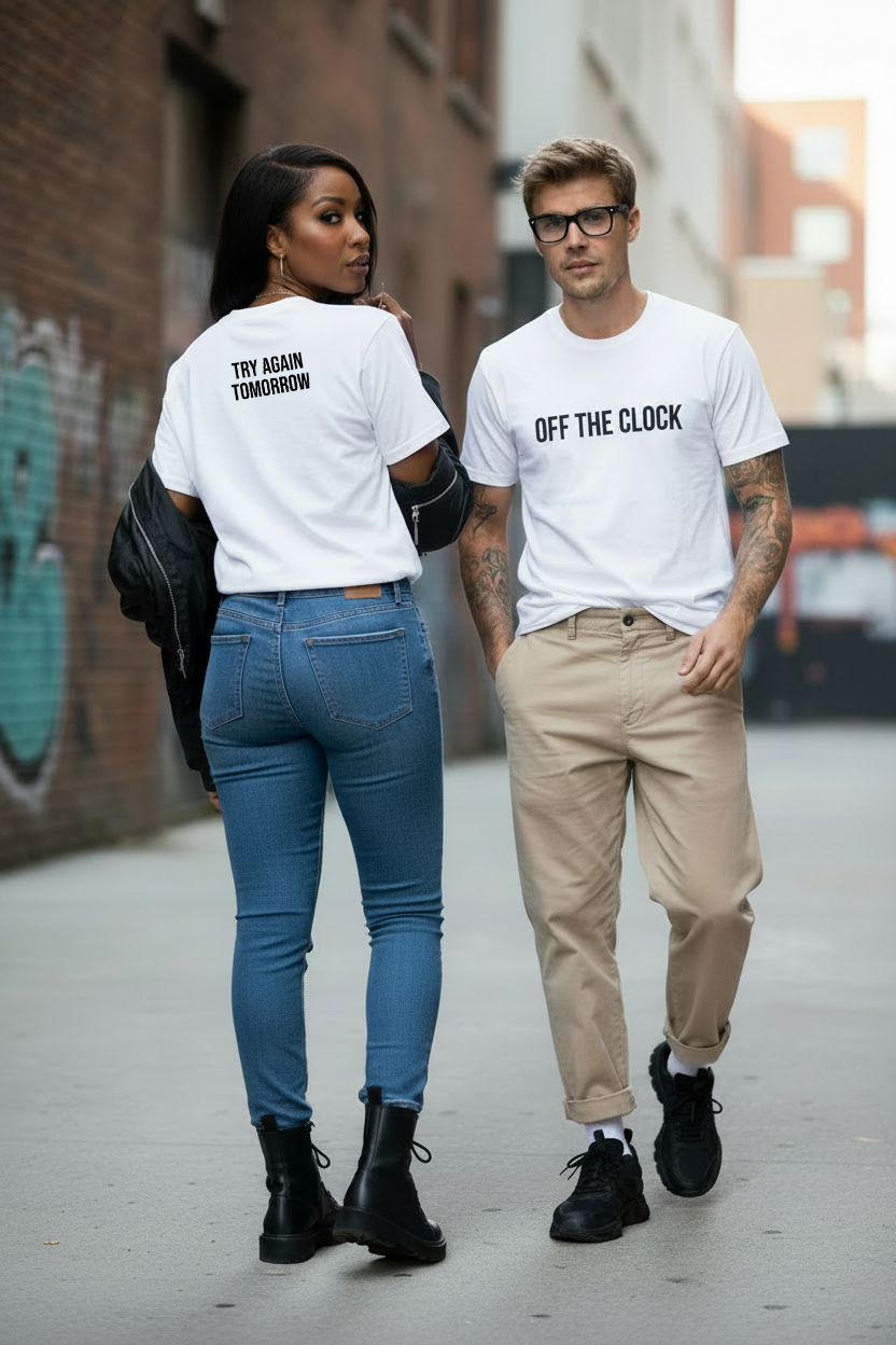 Off The Clock / Try Again Tomorrow | Unisex Tee | OFF THE CLOCK Co.