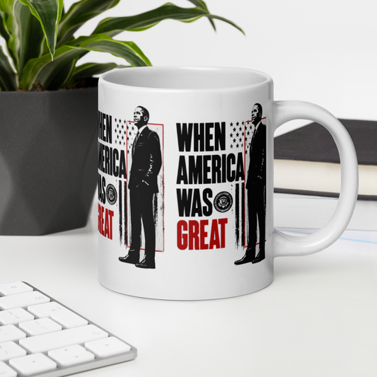 When America Was Great | White Glossy Mug | OFF THE CLOCK Co.